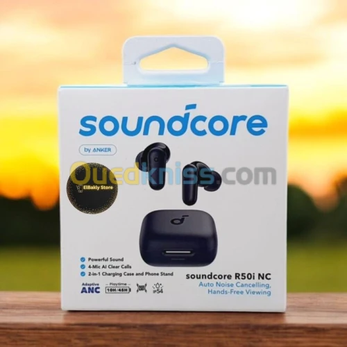 ANKER SOUNDCORE R50I - ECOUTEURS SANS FIL TWS - ANC - BLUETOOTH 5.3 - ETANCHE IPX5 - 10H - BLACK