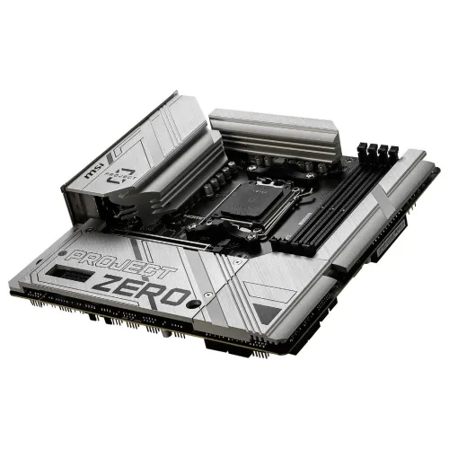 MSI B650M PROJECT ZERO - MICRO ATX SOCKET - AM5 B650 - 4X DDR5 - M.2 PCIE 4.0 - WI-FI 6E - LAN 2.5