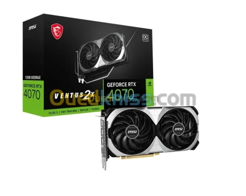 MSI GeForce RTX 4070 VENTUS 2X 12G OC - 12 Go GDDR6X - PCIe 4.0-2 X Ventilateurs TORX 4.0 - HDMI 2.1