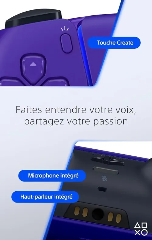 MANETTE SONY PS5 DUALSENSE SANS FIL ORIGINALE - BLUETOOTH - MULTIPLATEFORME - USB-C - VIOLET