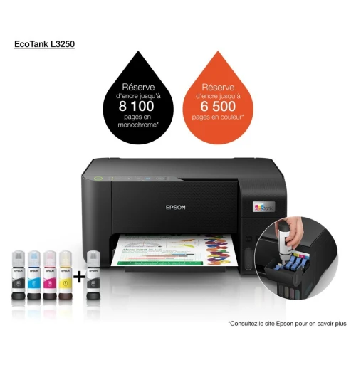 EPSON L3250 WiFi A4 Multifonction à réservoirs Jet d'encre Couleur Wi-Fi Direct