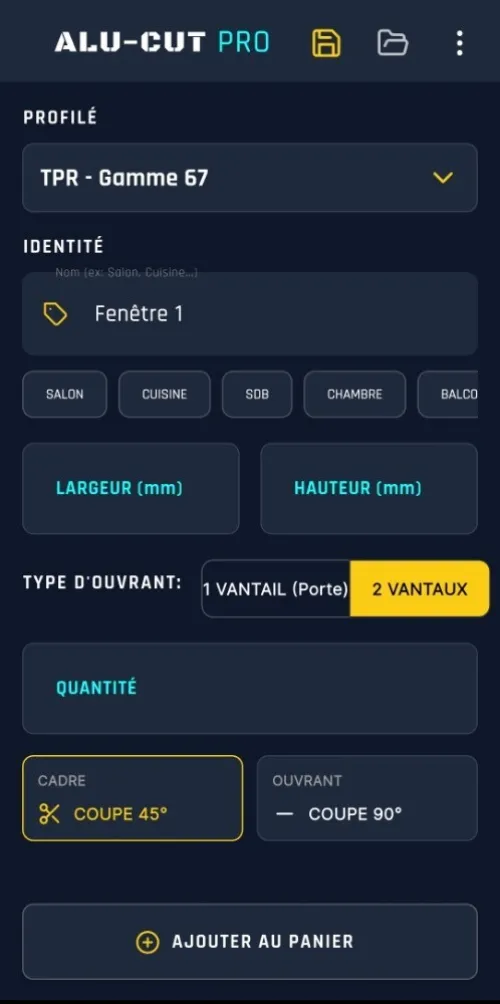 STOP PERTE D'ARGENT : Logiciel Calcul Aluminium (TPR / START / OXXO) - Optimiseur de Coupe