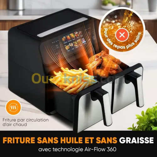  Friteuse à air chaud ProfiCook 2 compartiments 8 litres (2x4 L) 2200W PC FR 1287 H
