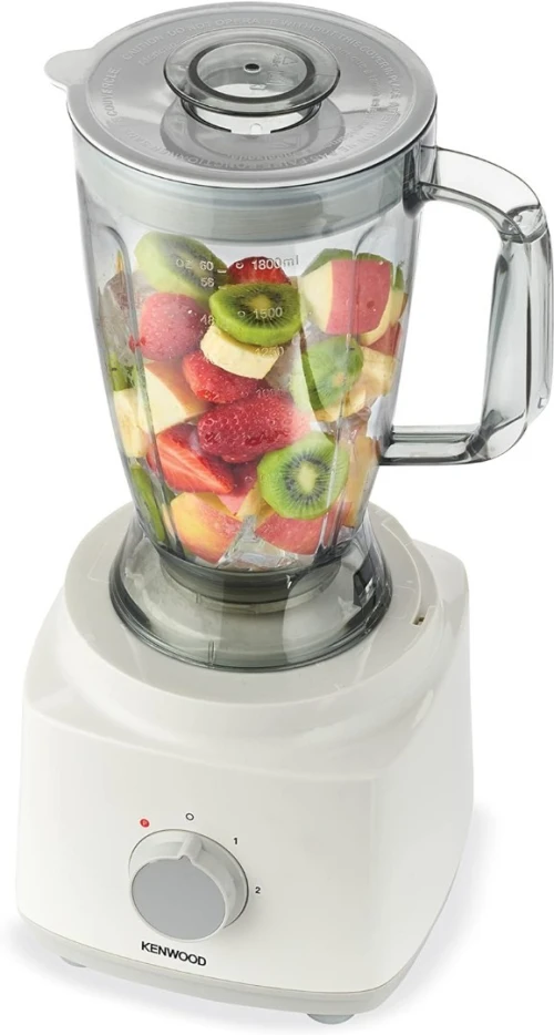 Robot Culinaire Avec Blender - KENWOOD - FDP03.C0WH - 750W - Bol 2L - Blender 1.8L - Blanc 
