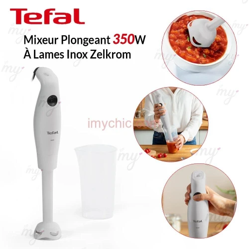 Bras Mixeur Plongeant 350W À Lames Inox Zelkrom Tefal HB12AN10