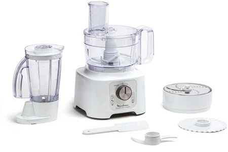 Robot multifonction MOULINEX DOUBLEFORCE COMPACT 800 W AVEC BLENDER, 7 ACCESSOIRES FP544111