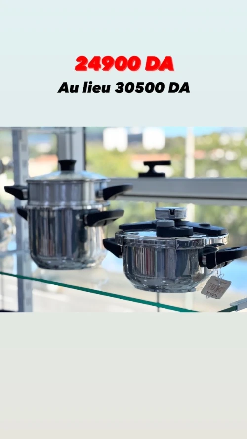 PROMO Sur la cocotte minute ELSEB 4 en 1 Inox 18/10 6 pièces 