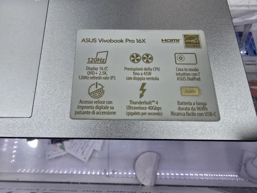 ASUS Vivobook Pro 16x N7600P i5-11300H 16G/512G / RTX 3050 4G / 16" 2.5K OLED 120Hz