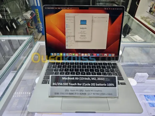 -VENDU- Apple Macbook Air M2 13INCH 8G/256G Etat neuf Cycle 20