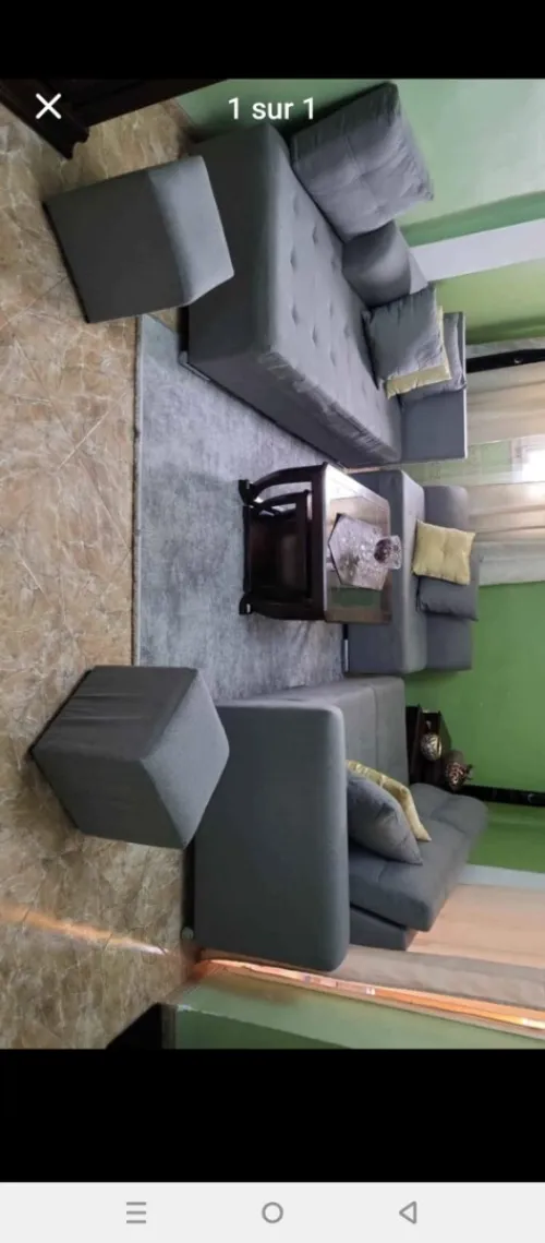 Fauteuil gris à vendre فوتاي مستعمل للبيع
