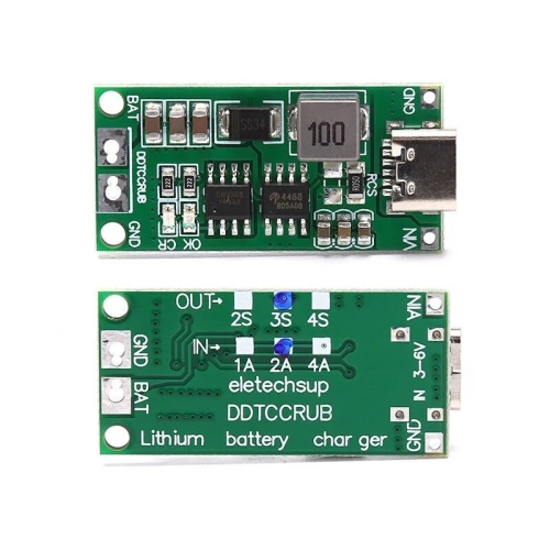 Multi-Cell 2S 3S 4S Type-C à 8.4V 12.6V 16.8V LiPo Polymer Li-Ion ARDUINO