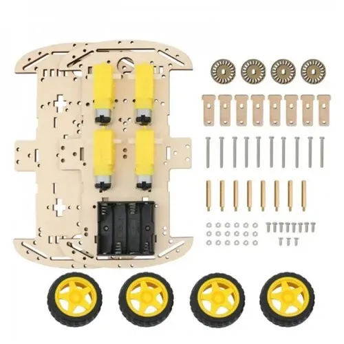 Arduino - Kits châssis de voiture robotisée intelligente 2 roues / 2 roues à double pont / 4 roues 