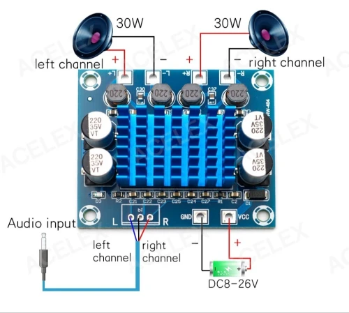 Arduino - Carte Amplificateur Numérique TPA3118  / TPA3110 