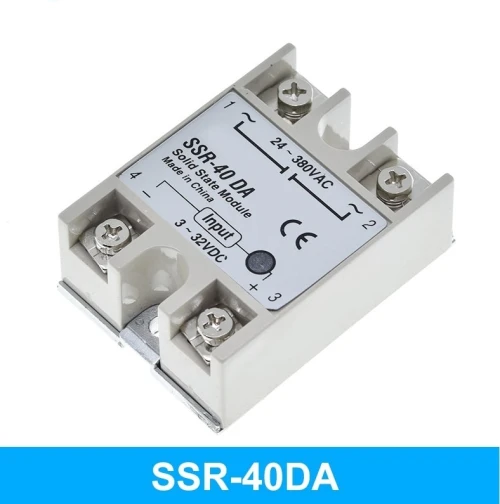 Relais à semi-conducteur monophasé SSR-40-50 DD entrée relais 3-32V DC sortie 24-380V VAC ARDUINO