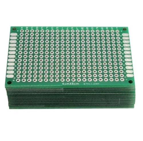 PLAQUETTE PERFORÉE DOUBLE FACE arduino 3X7CM / 5X7CM / 4X6CM / 2X8CM
