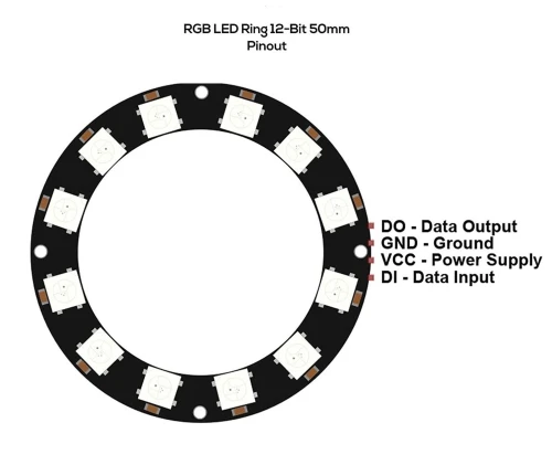 NEOPIXEL RGB WS2812 (8/12/16/24) Bits Compatible Arduino / Raspberry 