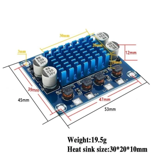 Carte amplificateur de puissance Audio DC 8-26V 3A 30W + 30W TPA3110, XH-A232 ARDUINO