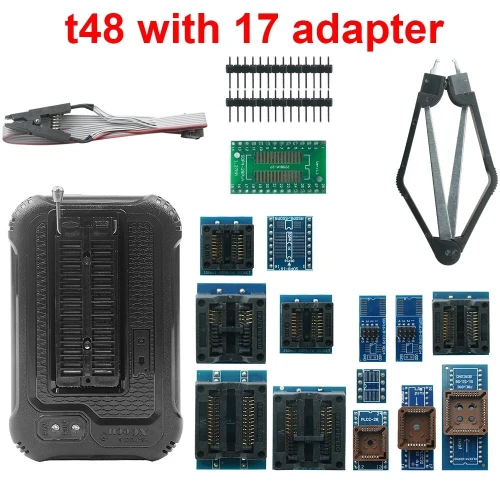 Programmateur universel XGecu T48 avec 17 adaptateurs USB