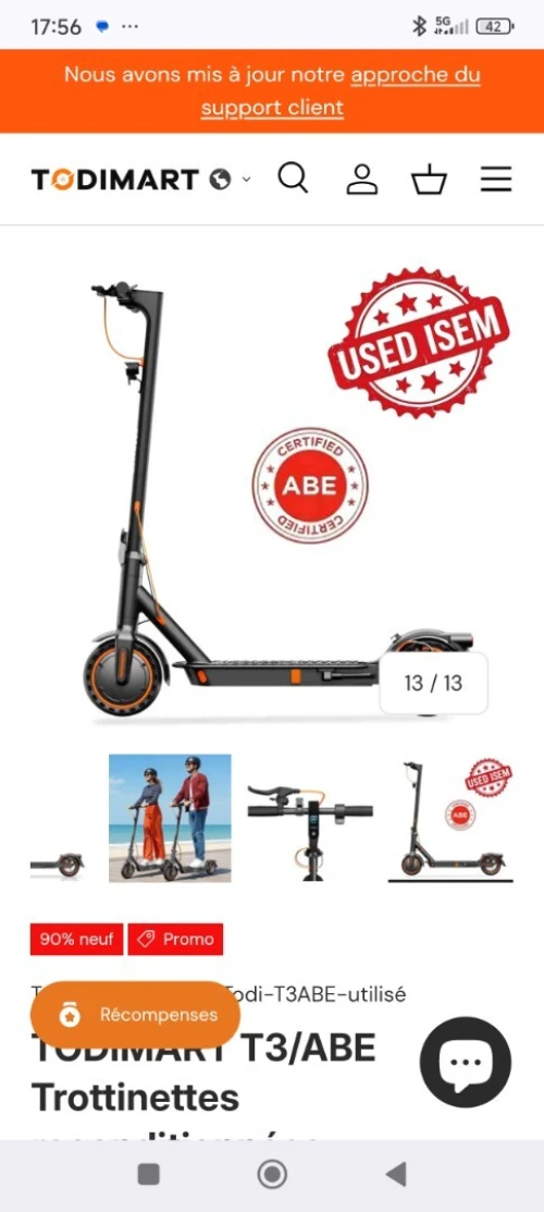 Trottinette électrique todimart