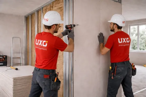 cloisons en Placo Plâtre BA13