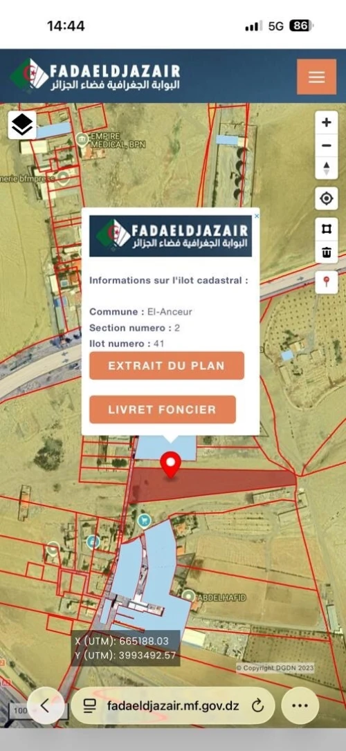 Vente Terrain Bordj Bou Arreridj El anseur
