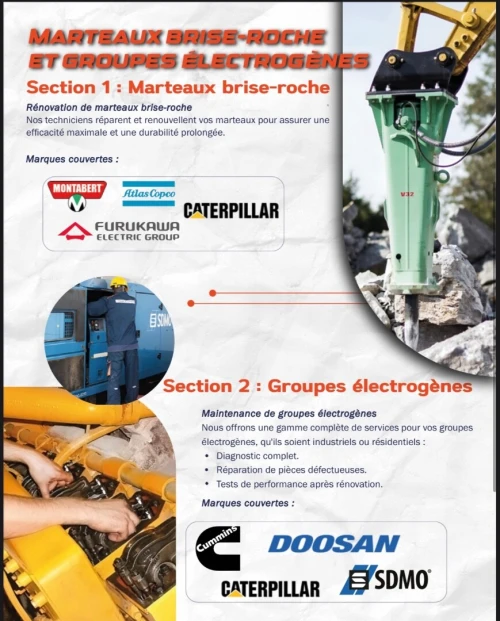 Maintenance moteur boite vitesse engins 
