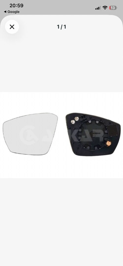 Glace de rétroviseur, Volkswagen Skoda