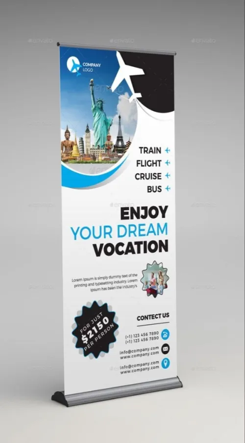 Banner Roll-up  / Impression sur bache / one way / Autocollant ......