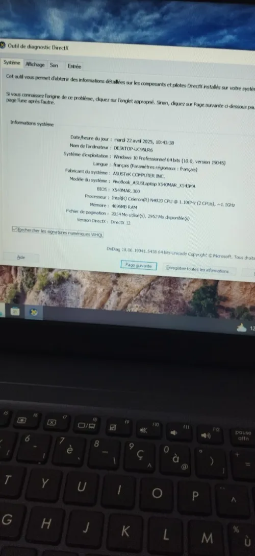 Pc portable asus 