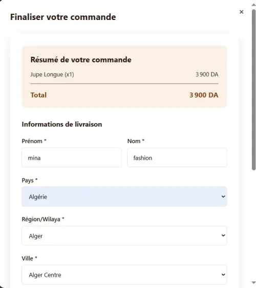 Site web e-commerce 