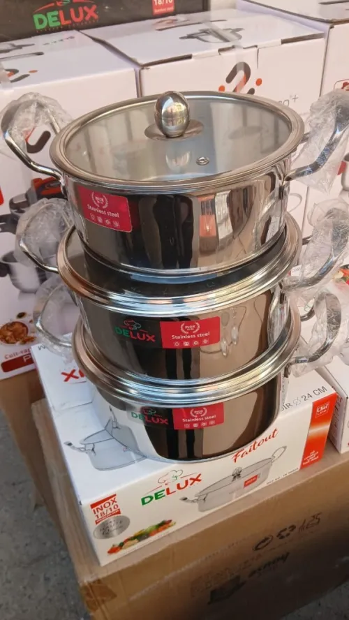 Série marmitte inox Delux 3 pièces 