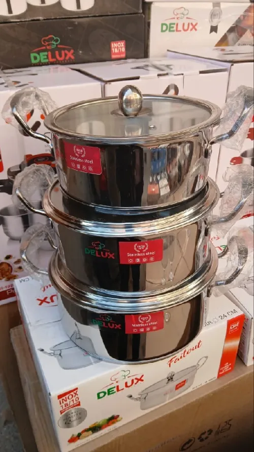 Série marmitte inox Delux 3 pièces 