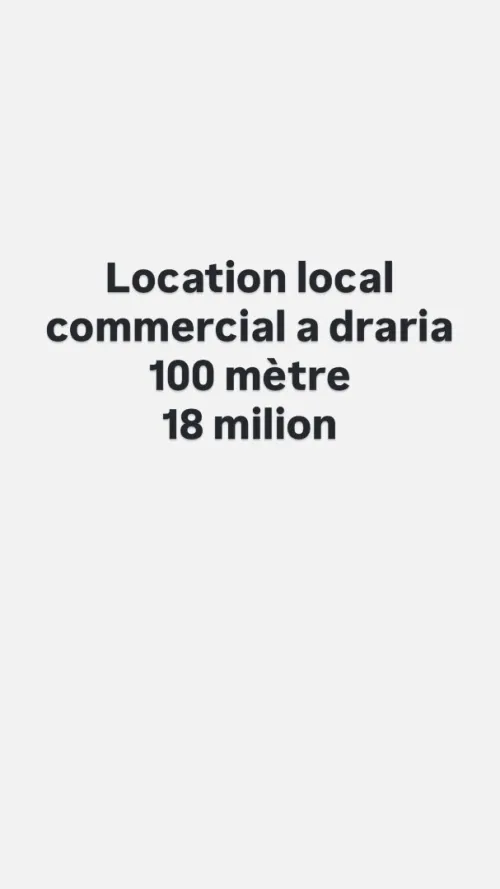 Location Local Alger Draria