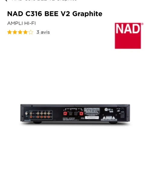 À vendre ampli Nad 