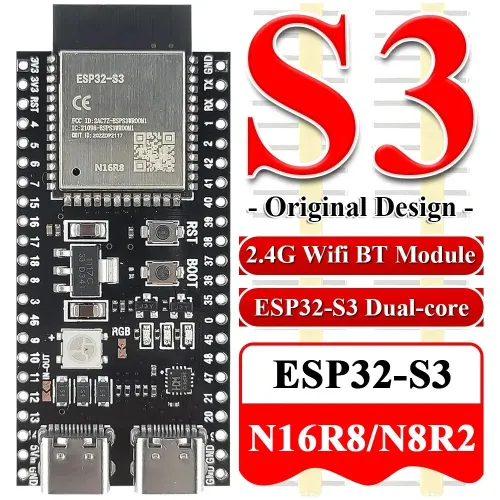 ESP32-S3 Wifi BT Module Development Board N16R8 44Pin Type-C 16MB Flash 8M