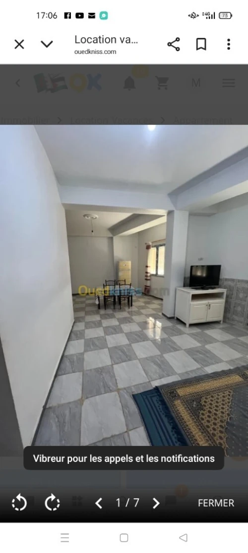 Location Appartement Niveau de villa F2 F3 Mostaganem Mostaganem