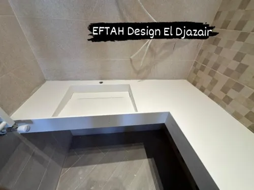Lavabo sur mesure en Corian