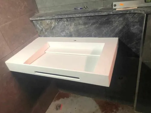 lavabo en solid surface CORIAN sur-mesure 