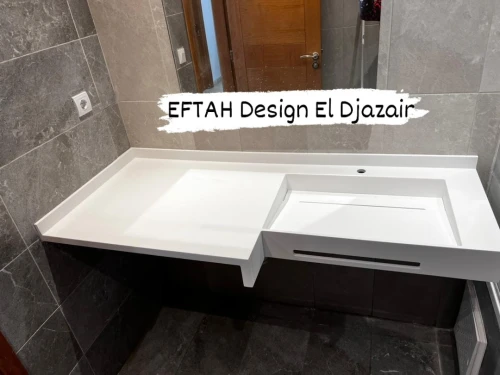Lavabo sur mesure en Corian