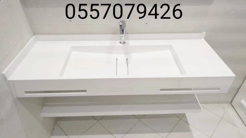 Lavabo sur mesure en Corian