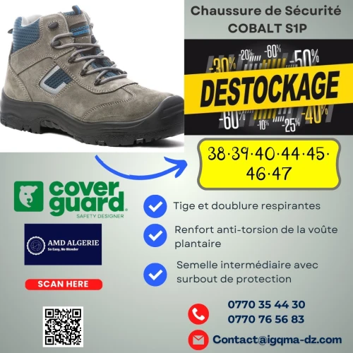 Chaussure et sabots de sécurité avec embout 
