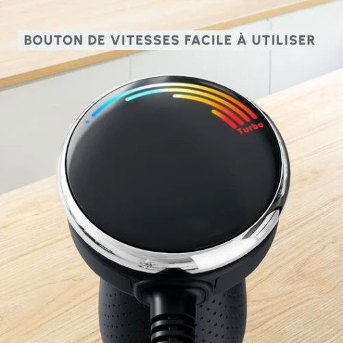 Bras Mixeur Plongeant 3en1 Moulinex QuickChef+ 1000W 20 Vitesses Avec Hachoir , Fouet , Verre Doseur