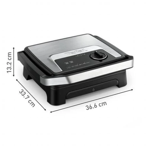 Panineuse et Grill À Viande TEFAL 2000W avec Thermostat Réglable Antiadhésives Inicion Adjust Grill 
