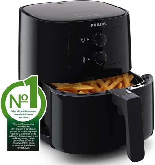 Friteuse Air Fryer Philips Essential sans huile 4.1L 1400W Avec 12 Modes Et 7 Programmes De Cuisson - HD9200 - مقلاة هوائية
