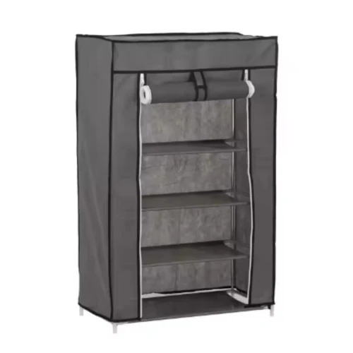 Porte Chaussures - Armoire a Chaussures Tissu 5 étages pour rangement - Gris - خزانة ترتيب الأحذية