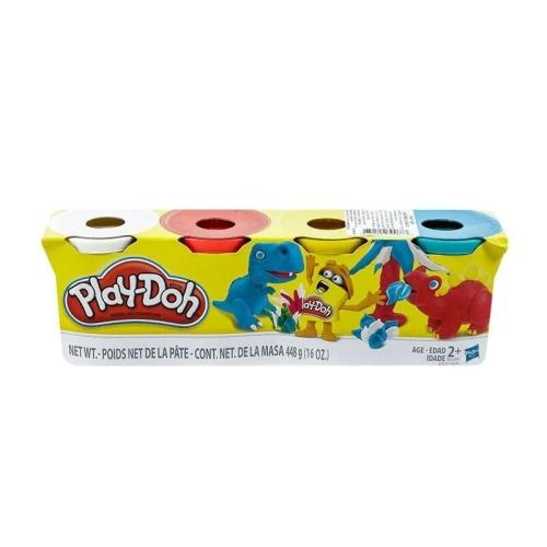 Play Doh Pack de 4 Pots Recharge de Pate à Modeler pour Enfants