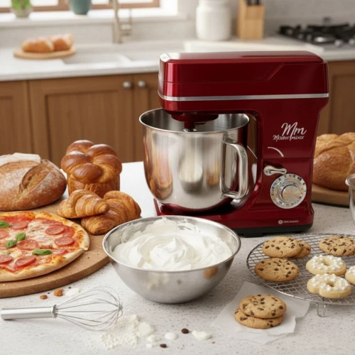 Bergmann Robot Pétrin Pâtissier Double Crochet 7L 1800W 10 Vitesses - Master Mixer - عجانة
