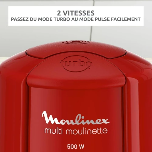 Mini Hachoir Electrique Moulinex 3 En 1 - 500W 6 Lames 500 ML - Multi Moulinette Made in France