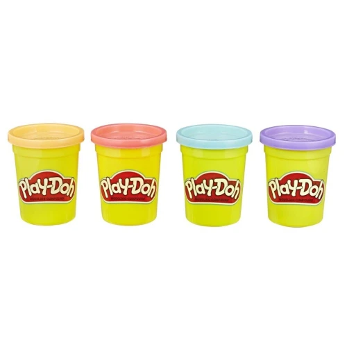 Play Doh Pack de 4 Pots Recharge de Pate à Modeler pour Enfants