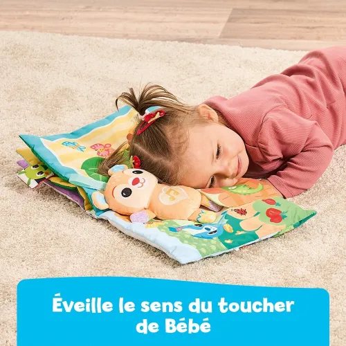 VTech Grand Livre Toudoux des Découvertes - Livre sensoriel En tissu avec Peluche interactive